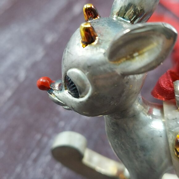 Lenox Babys First Christmas Silver Rocking Horse Ornament 2002 Keepsake - Picture 9 of 16